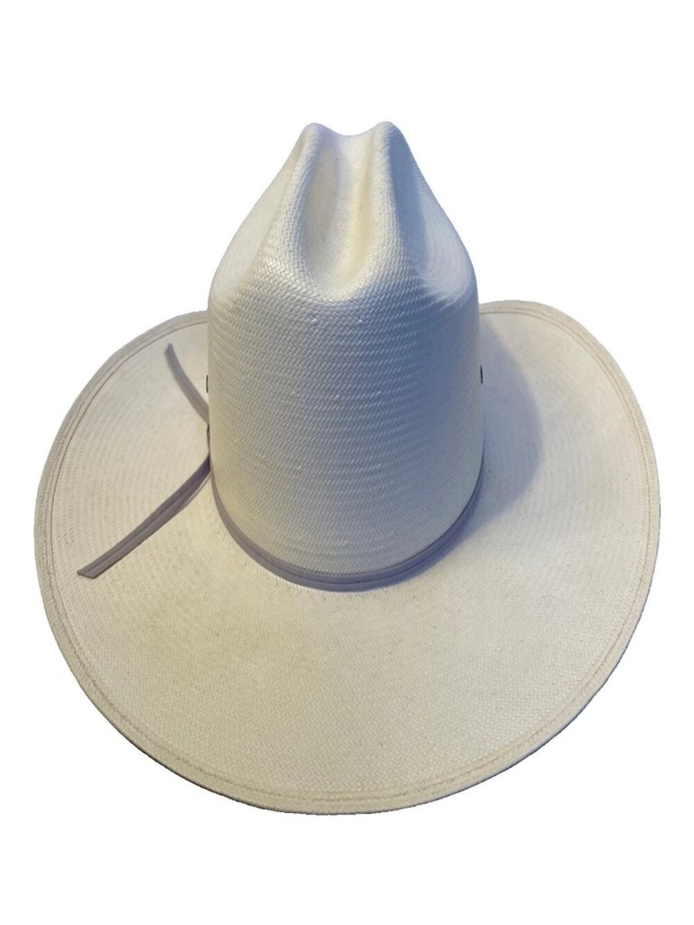Vintage Bailey U-Rollit Straw Cowboy Hat 7 1/4 58 Western Summer Gray Band - Picture 4 of 13